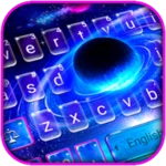 outer space keyboard theme android application logo